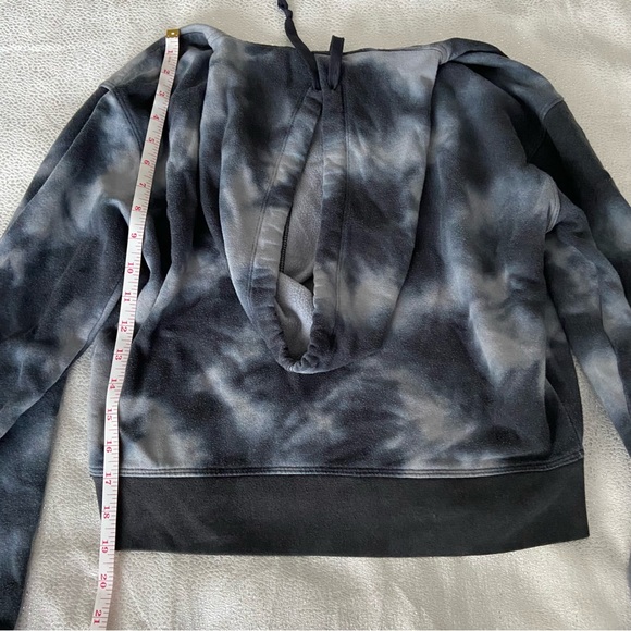 Champion Tie-Dye Navy Blue & White Women’s Hoodie Sweatshirt - Picture 2 of 5